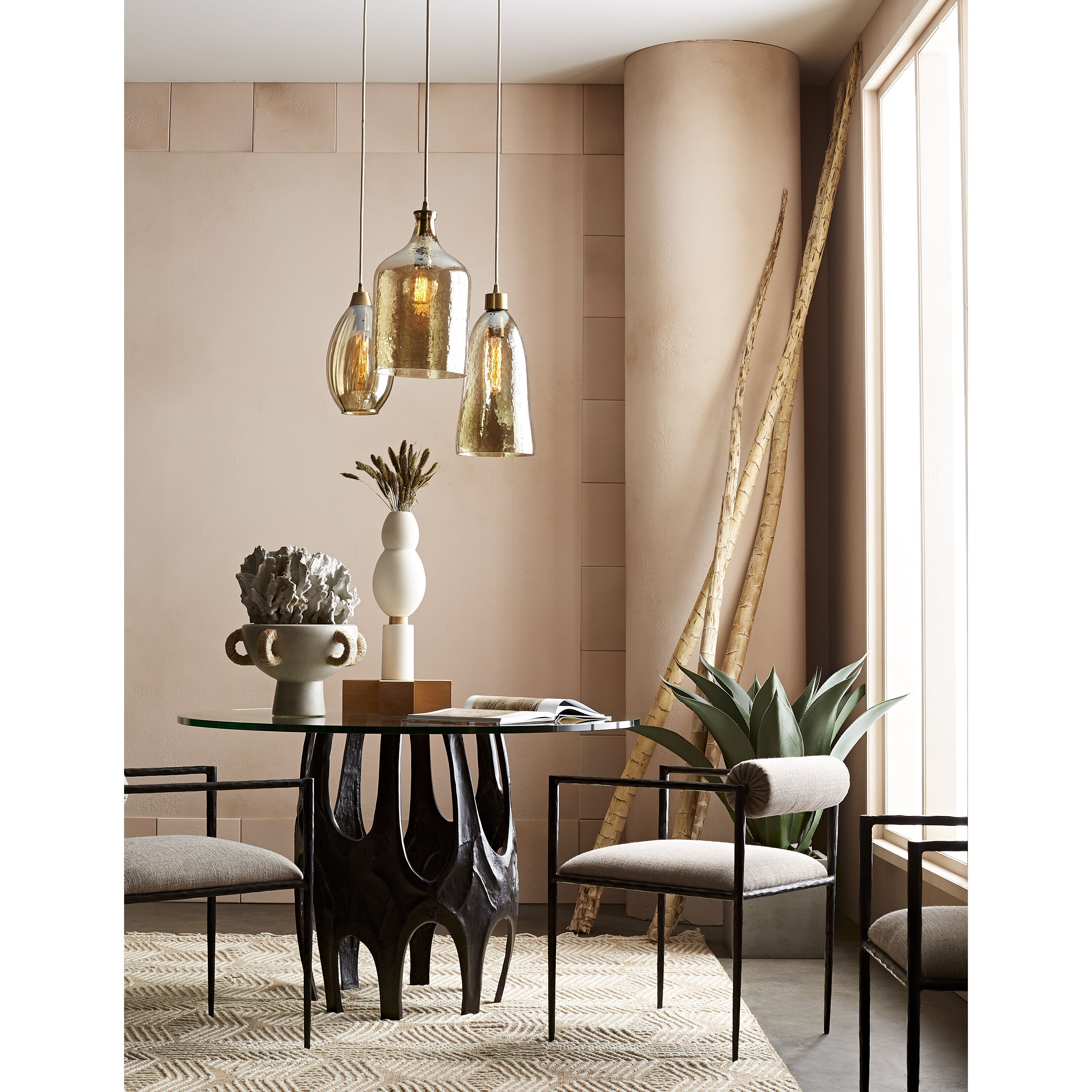 Noreen 1 Light 10 inch Vintage Brass Pendant Ceiling Light, Essential Lighting